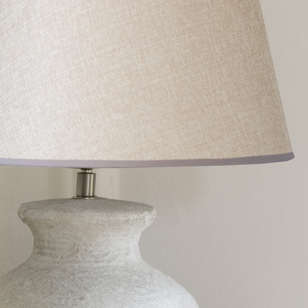 Stoneware Lamp Bella With Taupe Shade