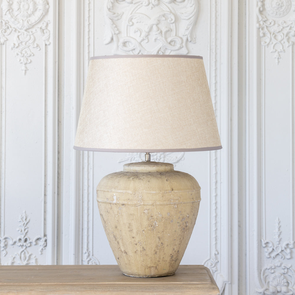 Marius Ceramic Lamp with Taupe Shade