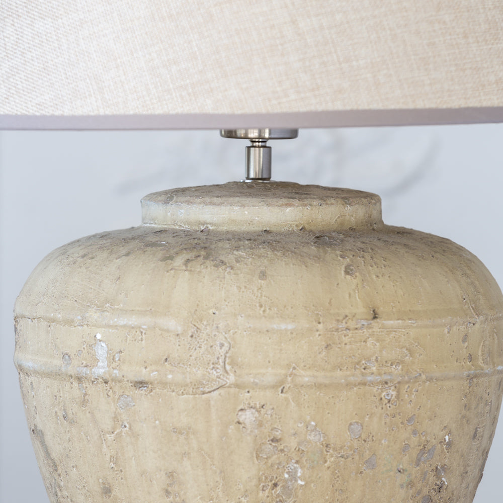 Marius Ceramic Lamp with Taupe Shade