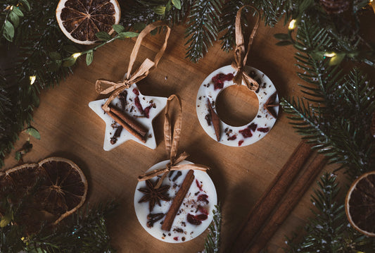 Cranberry, Orange and Cinnamon Wax Melt Tree Decoration