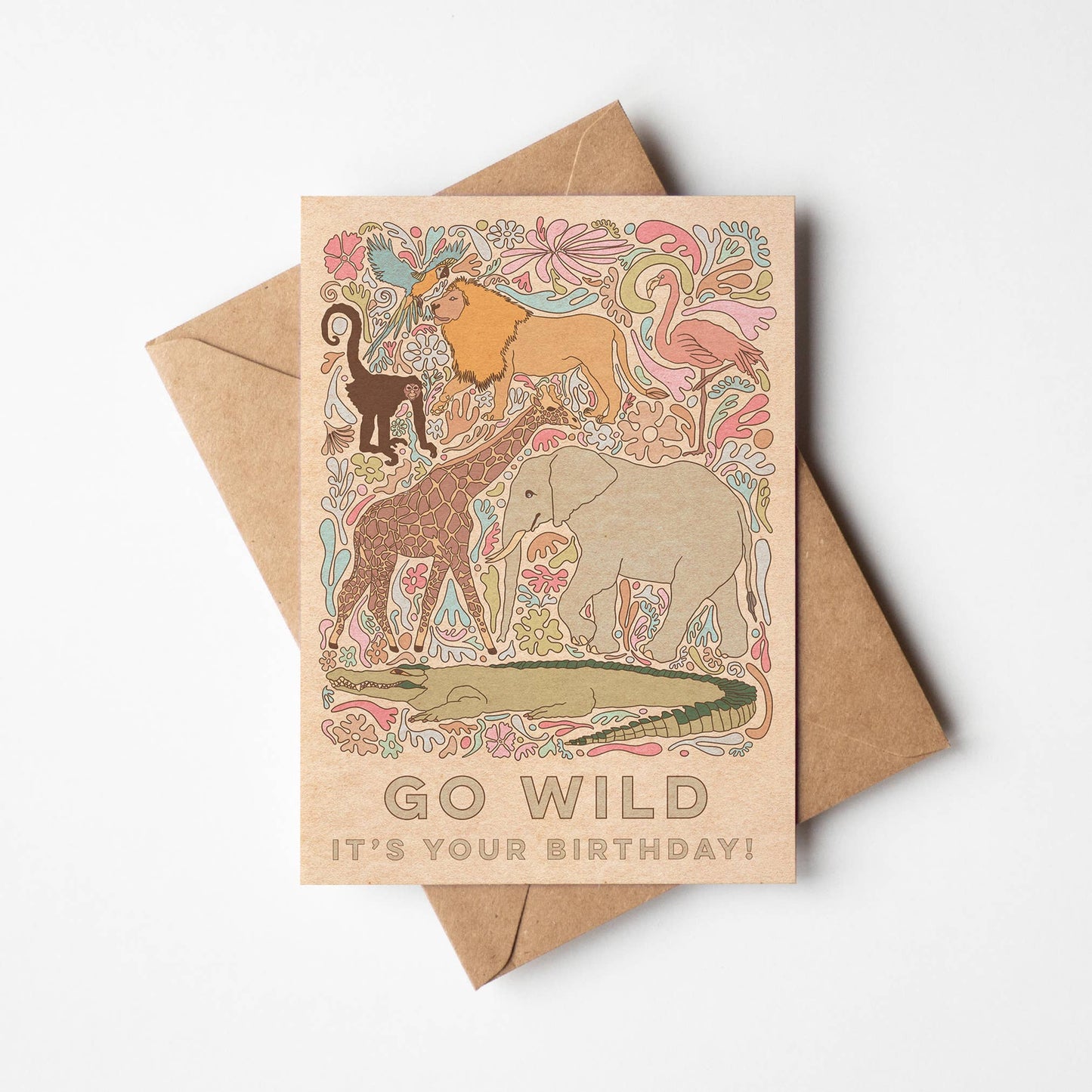 Go Wild Kids Animals Birthday Card