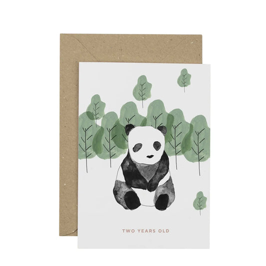 Panda Second Birthday Card
