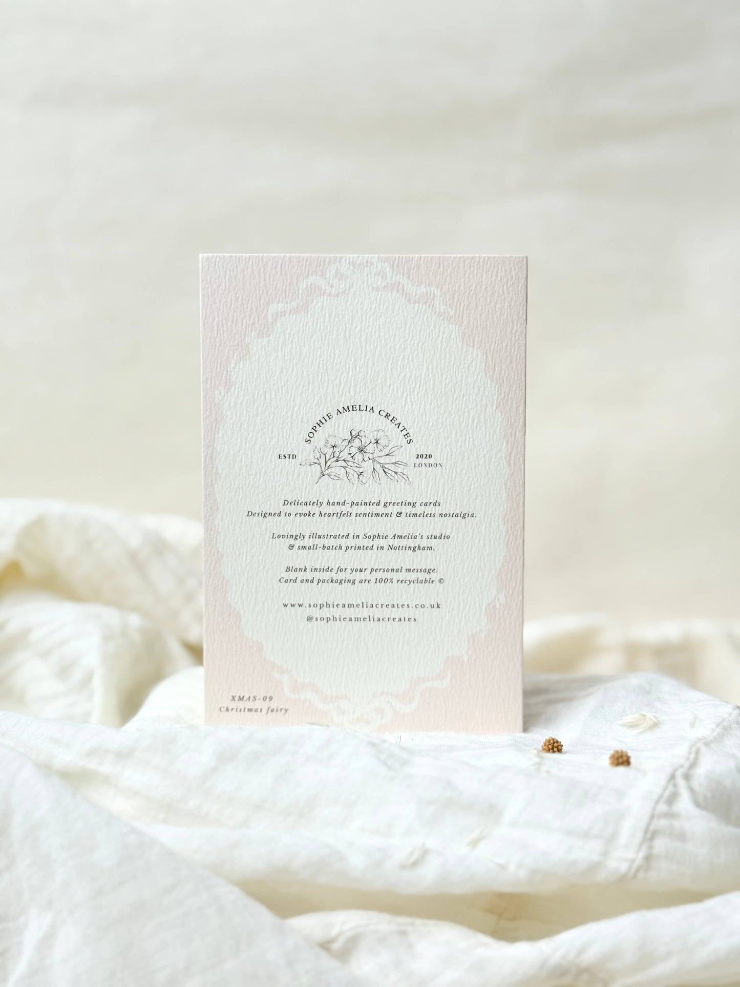 Happy Kissmas Hand Finished Glitter Card