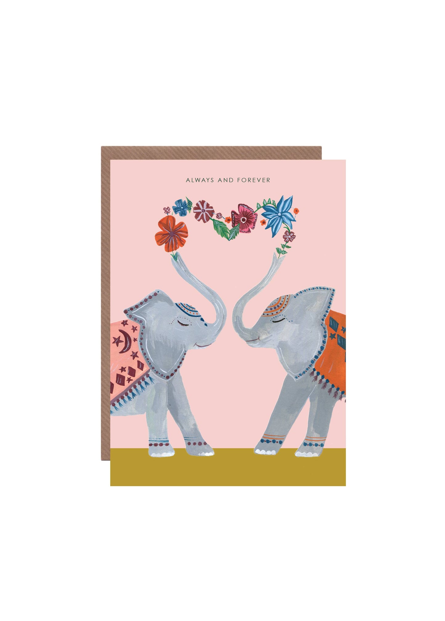 'Elephant Always and Forever' Greetings Card