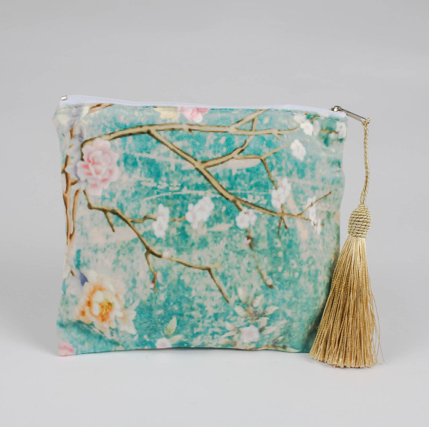 Velvet Zip Purse - Japanese Blossom