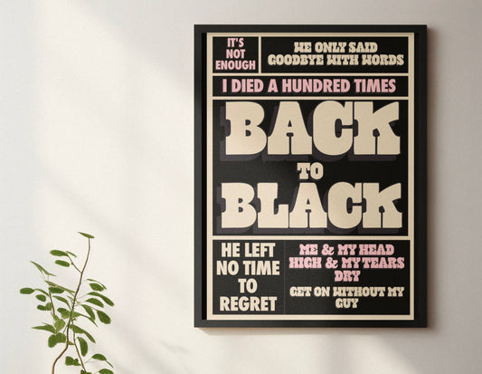 Back To Black Print