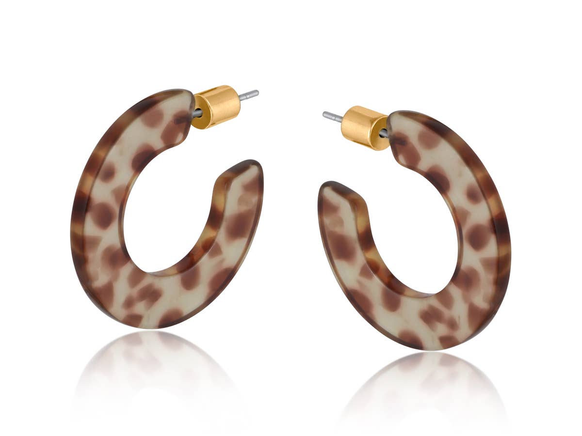 MARSEILLE FLAT RESIN HOOP EARRINGS