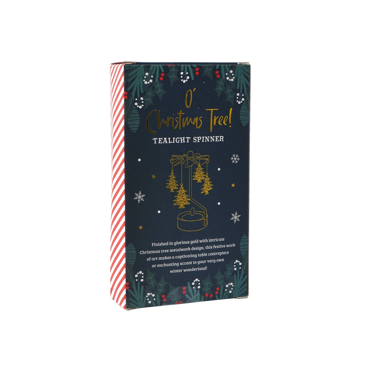 Gold Christmas Reindeer Tealight Spinner