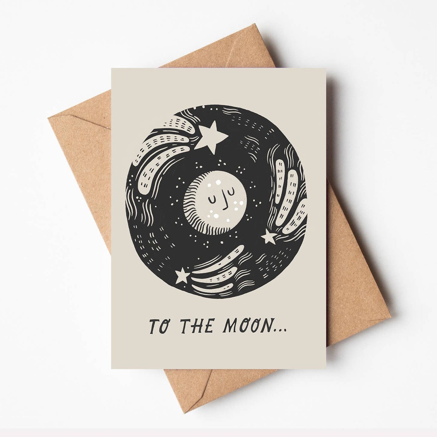 'To The Moon...' Love Card