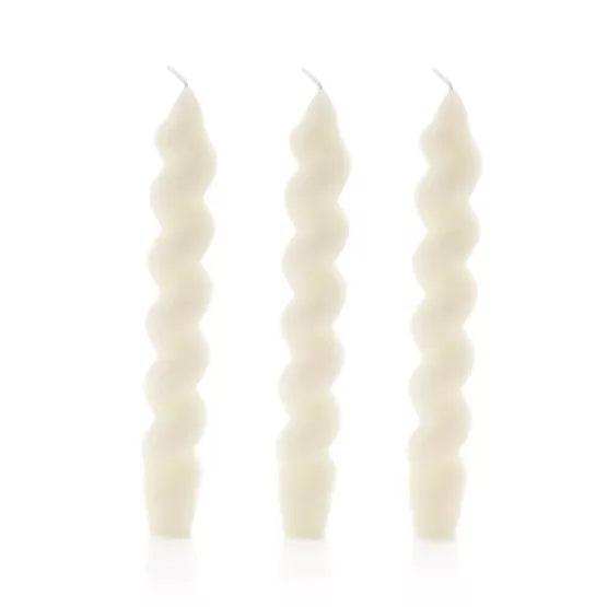 Set of 3 Twisted Taper Candle