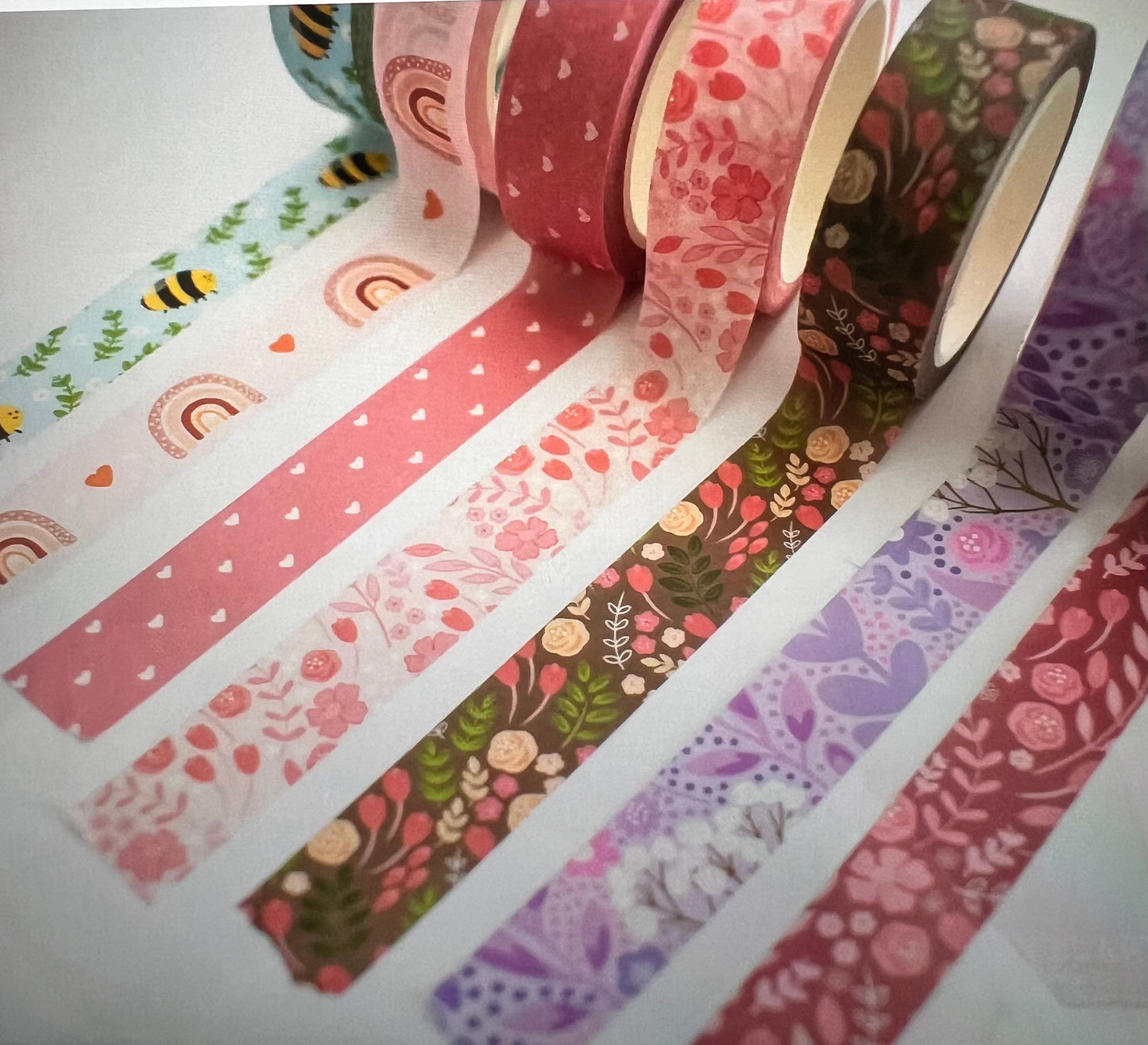 Warm floral washi tape