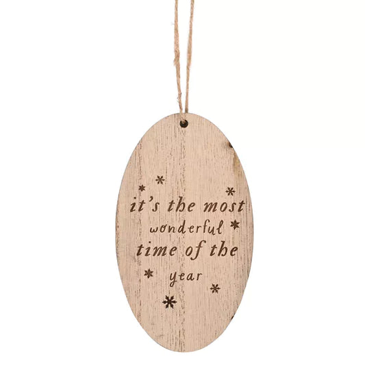 It's The Most Wonderful Time Of The Year Hanging Plaque