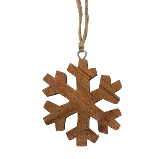 Wooden Snowflake Hanging Decoration