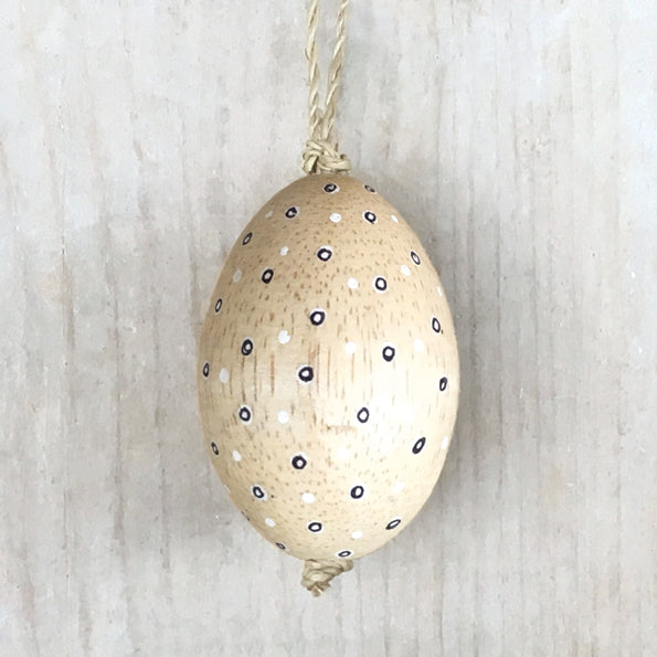 Dot Hanging Wooden Egg