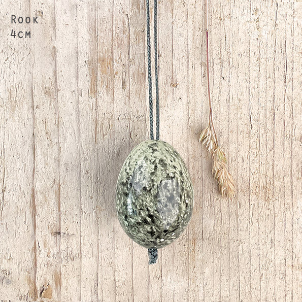 Rook Wooden Painted Egg