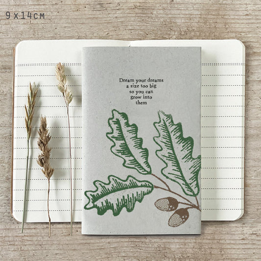Oak Leaf Block Print Notebook