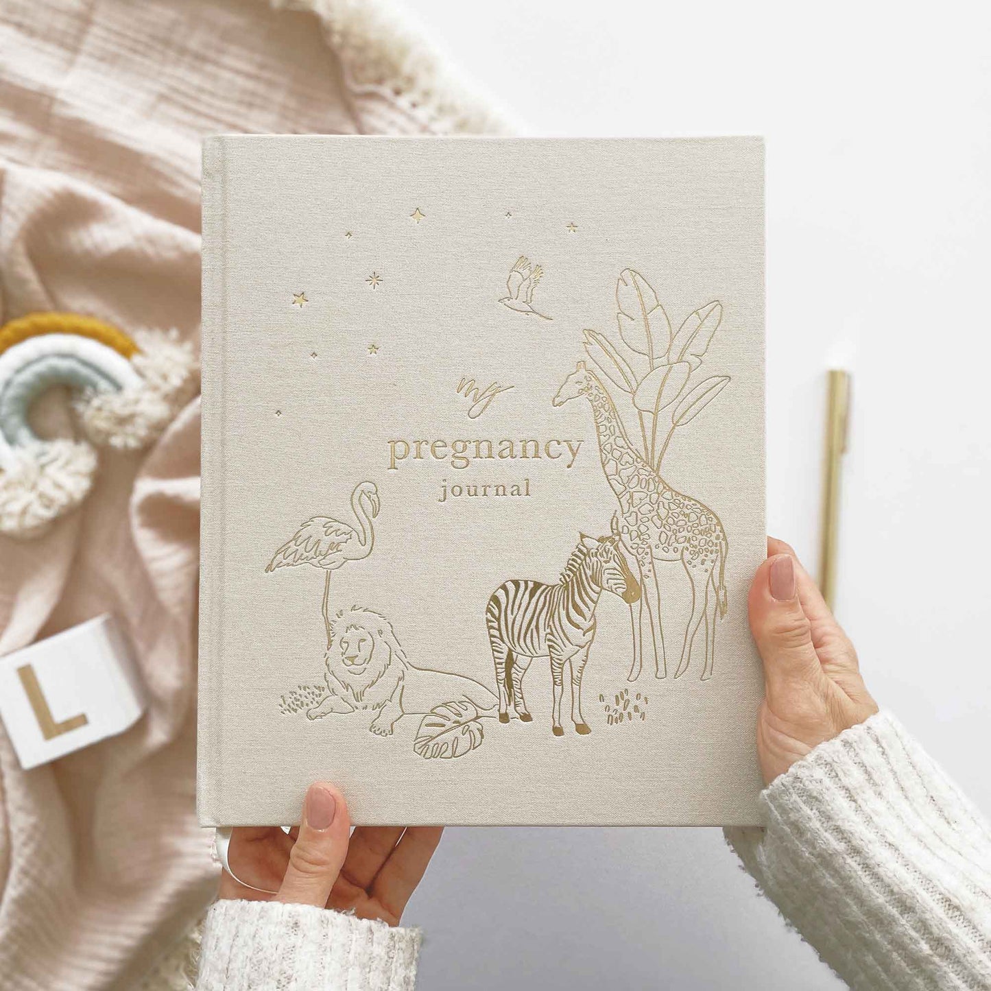 My Pregnancy Journal - Safari with Gilded Edges