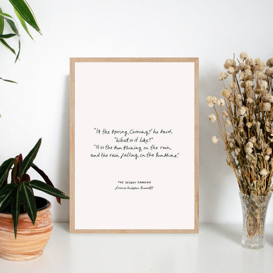 'Is Spring Coming?' The Secret Garden Wall Print