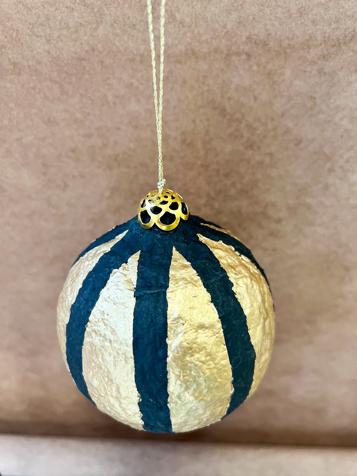 Black and Gold Paper Baubles