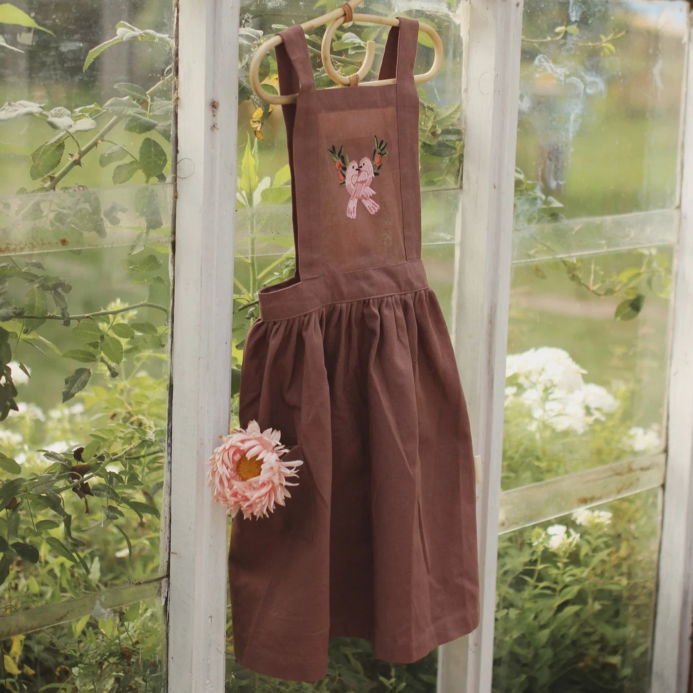 Love Birds Embroidered Apron