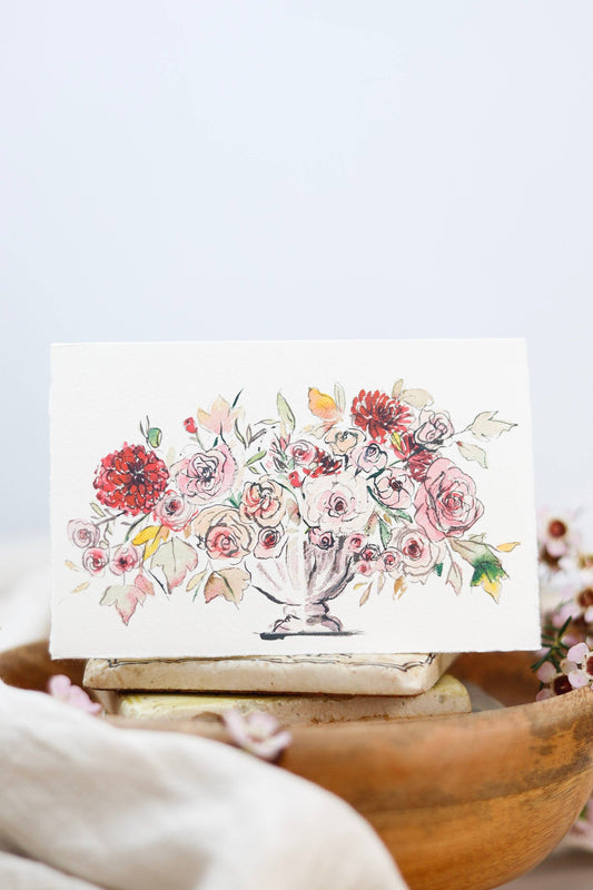 Rich Raspberry Florals Card