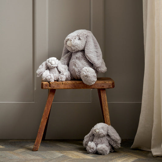 Medium Grey Plush Rabbit