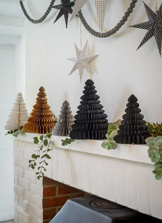 Black Honeycombe Paper Trees